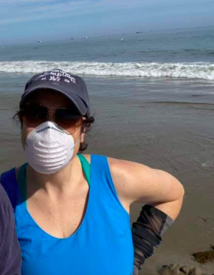 Jennifer Cutler poses at the beach.