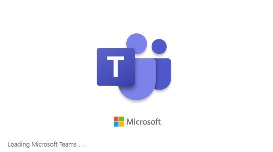 Microsoft Teams app loading screen.