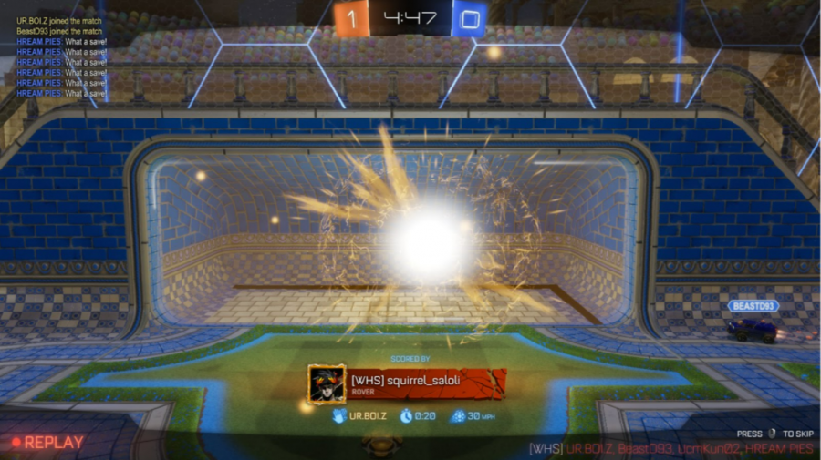 The Esports Team plays a round of Rocket League.