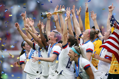 The United States women’s soccer team celebrates their victory of winning the last two World Cups.