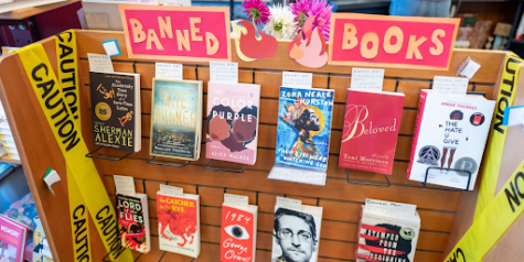 Banned or censored books at Books Inc., an independent bookstore located in California. (Photo Credit: Vox)