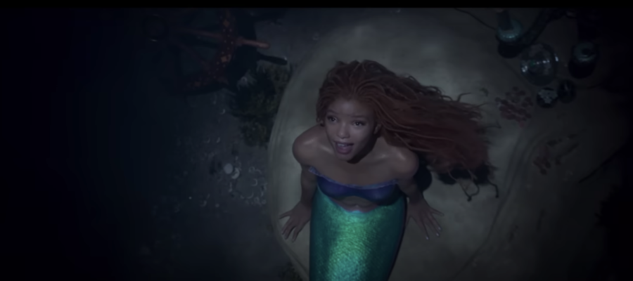 Halle Bailey as Ariel in The Little Mermaid.