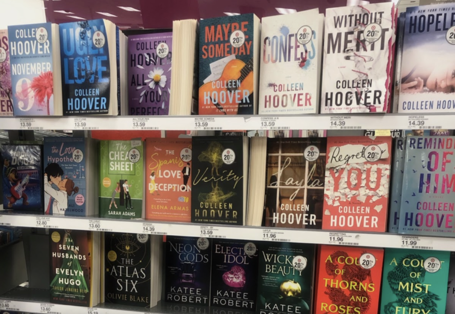 All of Colleen Hoover's books under the Young Adult section at Target