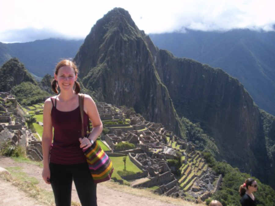 Vicki Garrett visiting Machu Pichu during her PhD program.