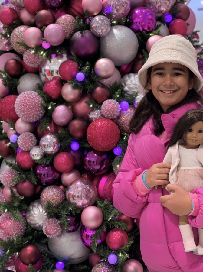 Gabi and I at the American Girl Doll store in New York.