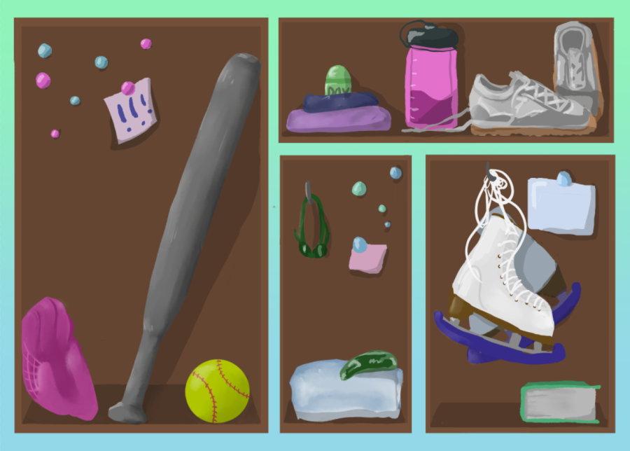An illustration showcasing an array of athletic equipment. (Bellamy S.)