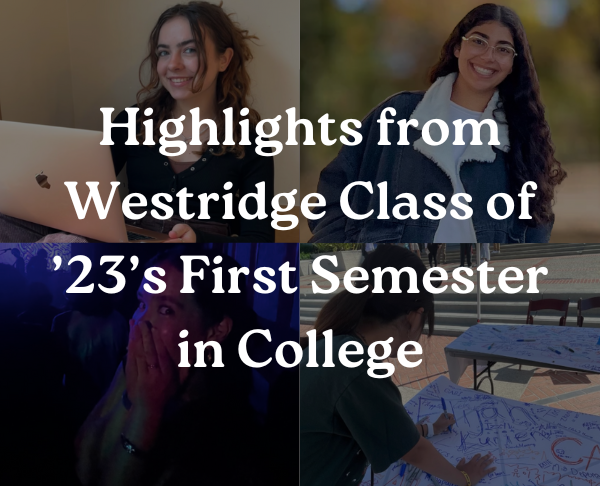 Highlights from Westridge Class of ’23’s First Semester in College
