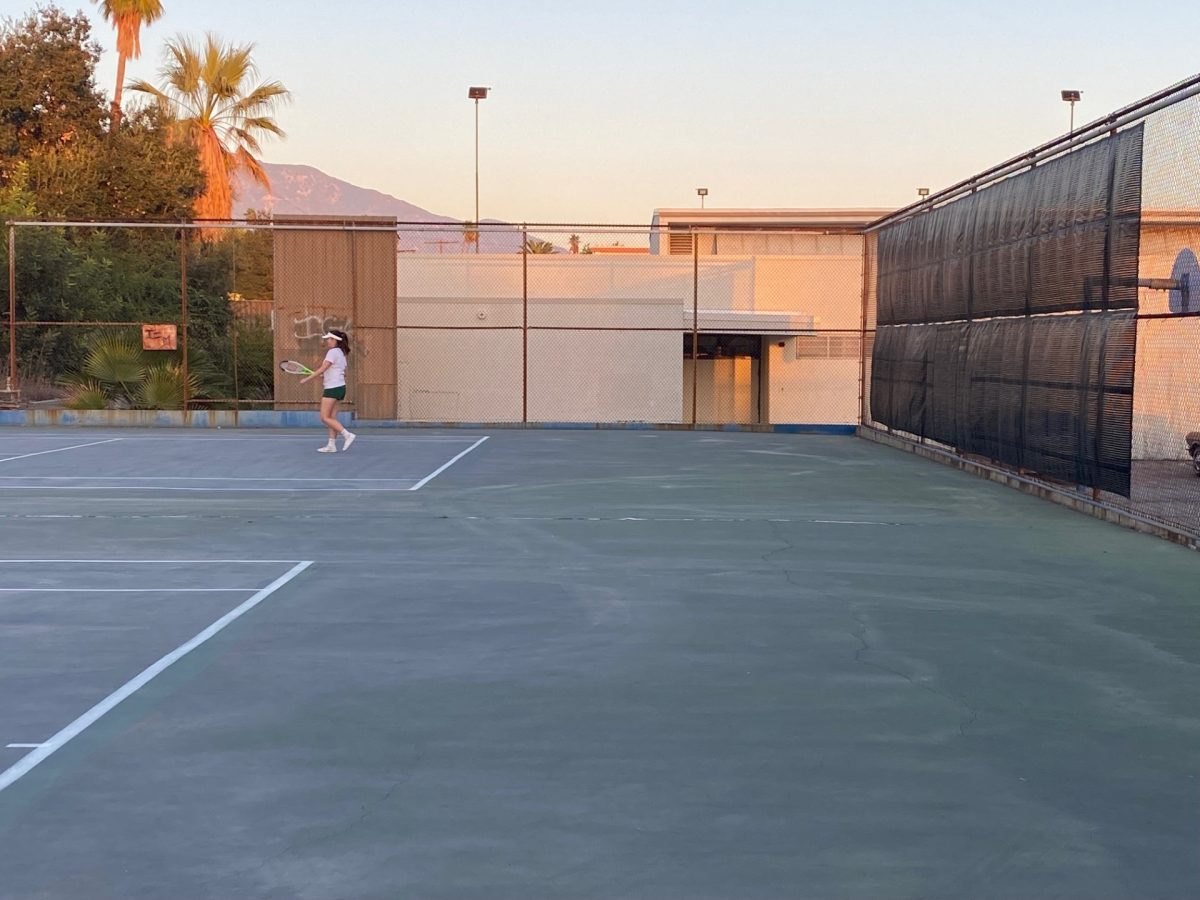 Westridge players use the John Muir Tennis Court during a match. (PC Emily L. 26)