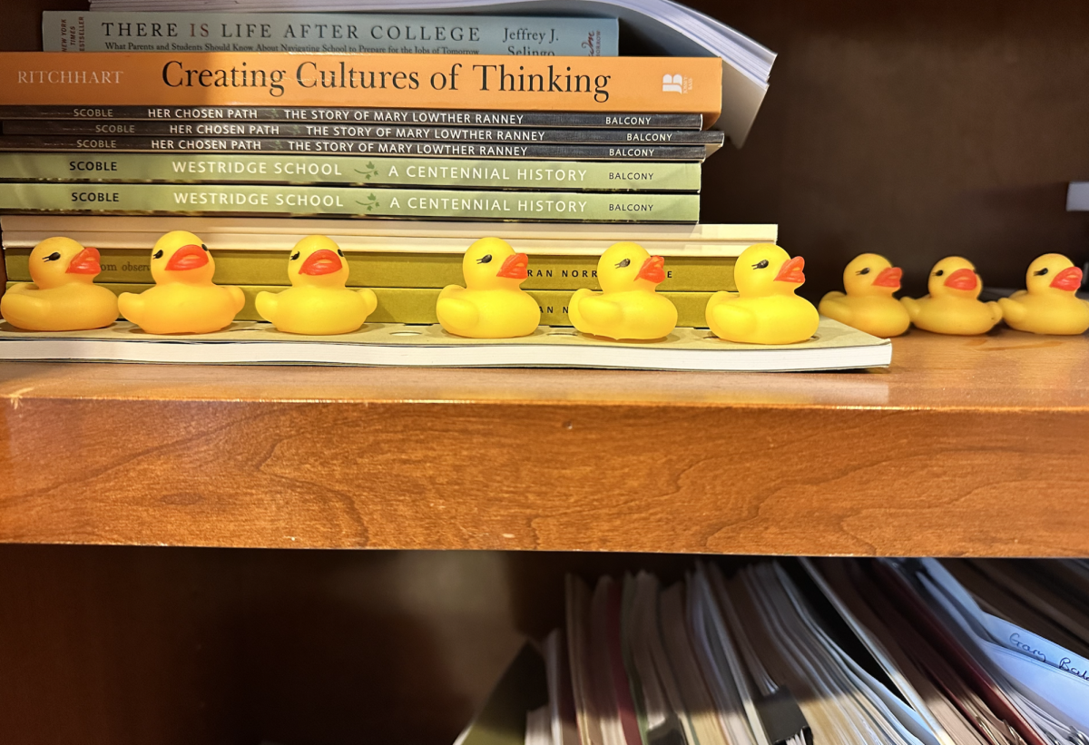 Ducks on Mr. Baldwins shelf.