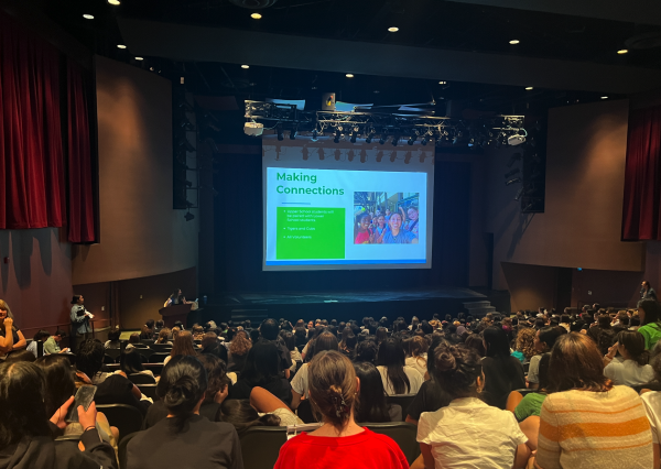 Westridge sits in PAC as Ms. Heydorff introduces the new program (Kristin C. ’26)
