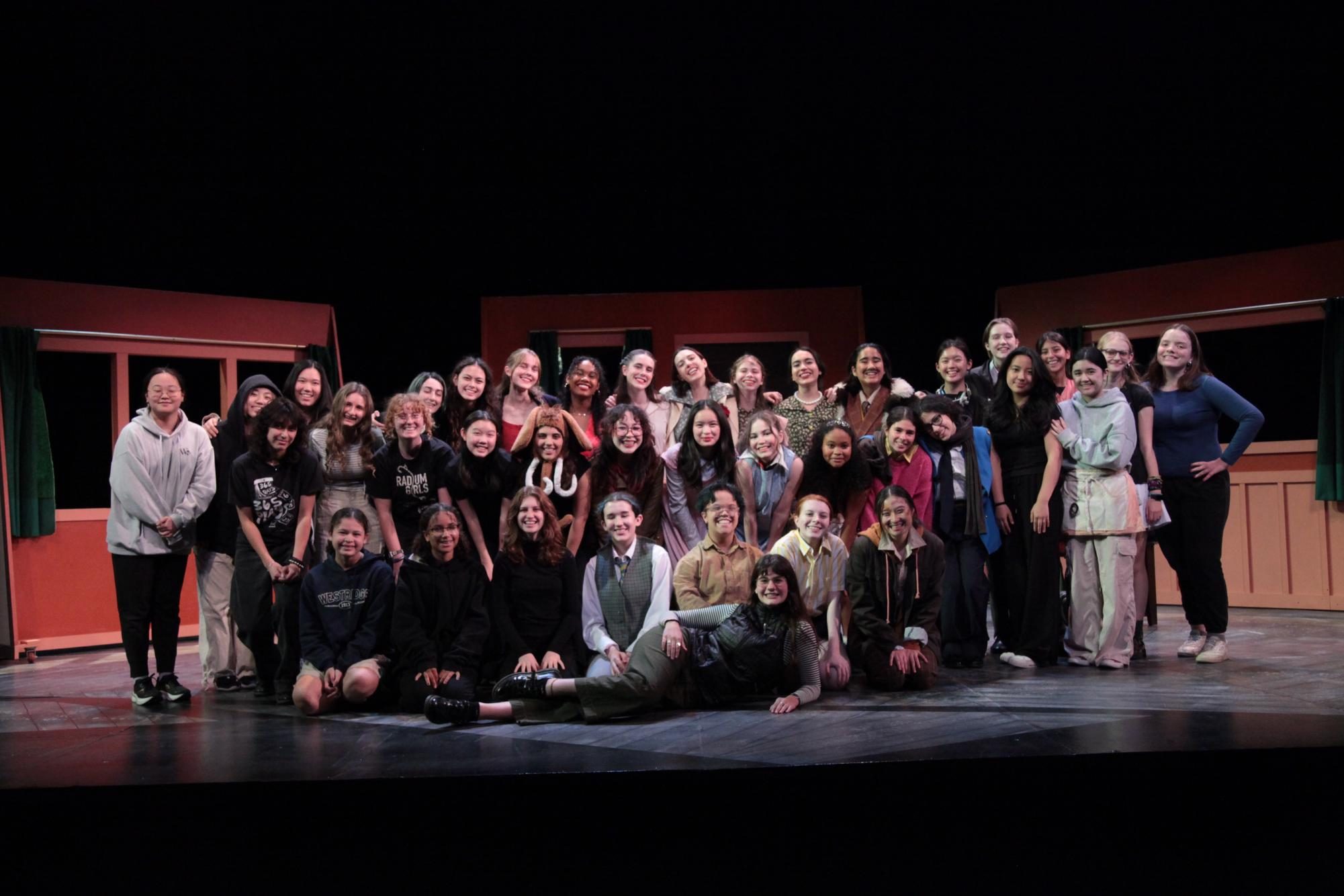 Together, the cast and crew of The Skin of Our Teeth consists of 51 students. Credit: Karianne Flaathen