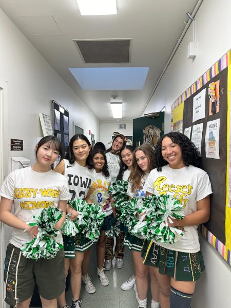 PC: Gia S. ’25. Willow and some of the Westridgettes posing before their first performance.