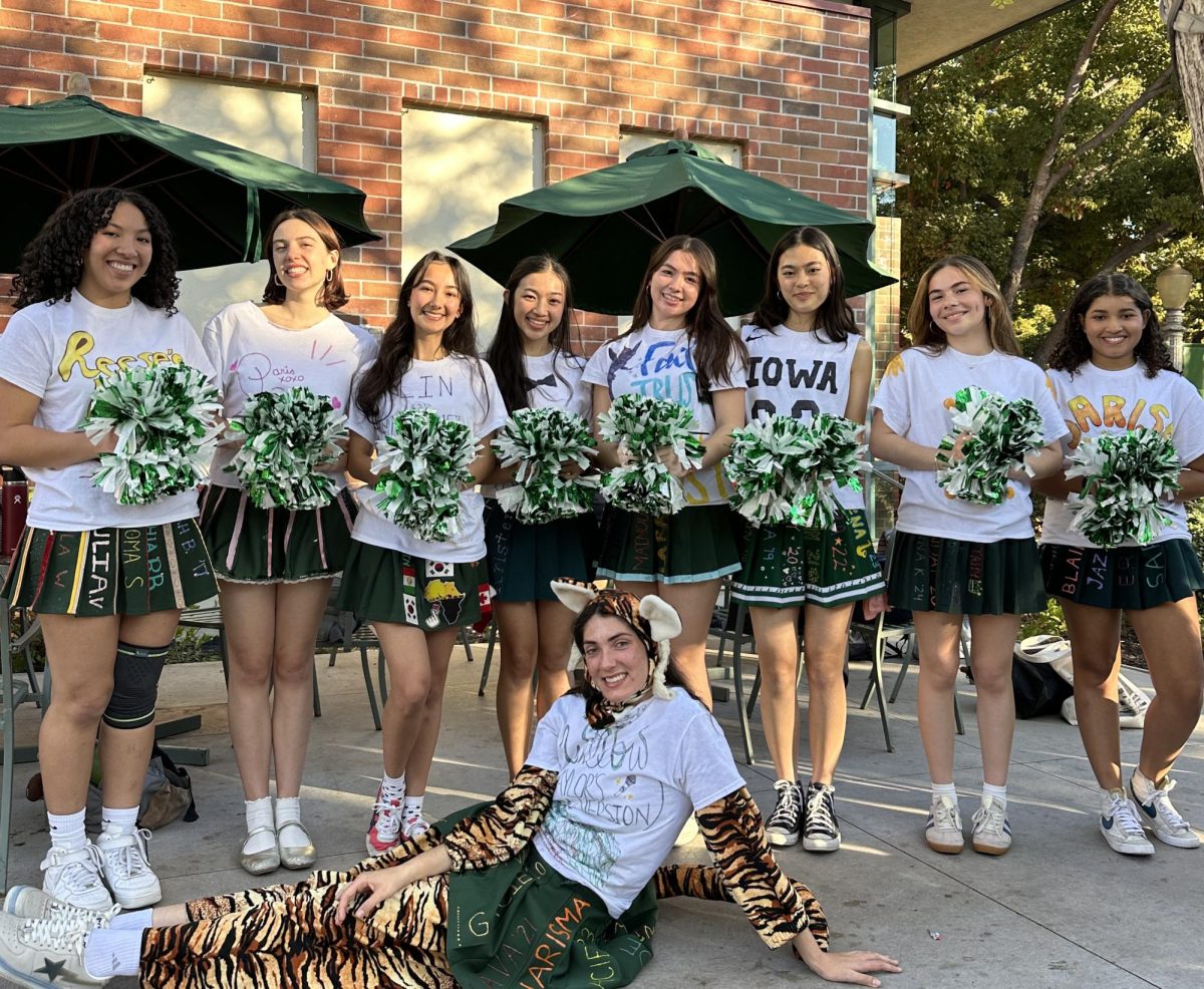 PC: Gia S. ’25. Willow and some of the Westridgettes posing before their first performance.