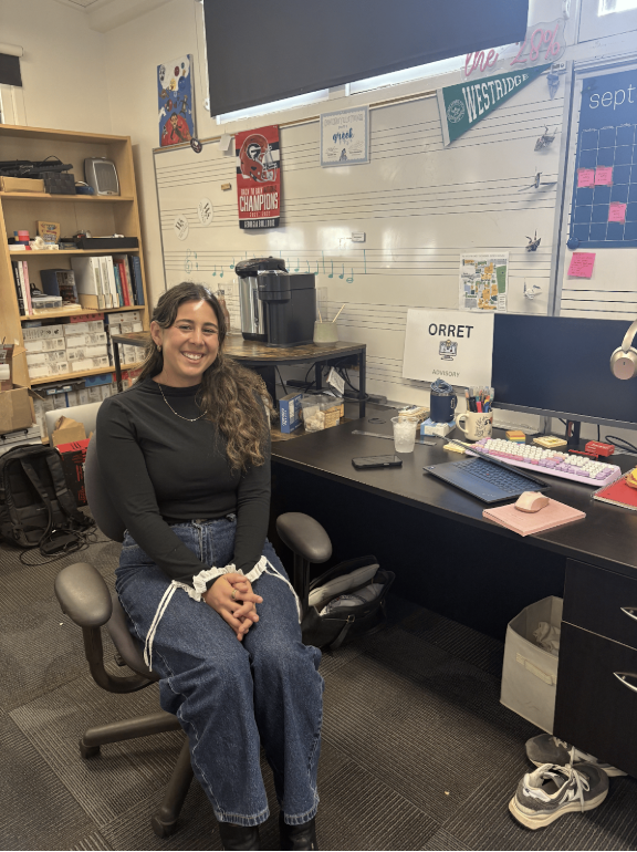 Ms. Orret at her tastefully decorated desk in the CSE Office.