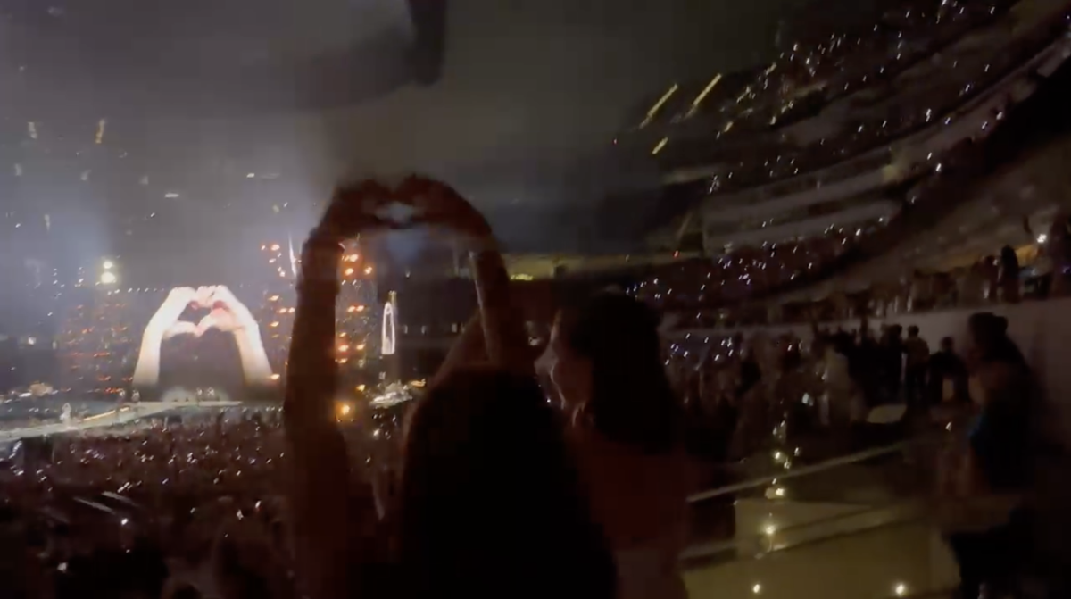 As Taylor Swift rose her hands in a heart during her song Fearless, countless fans also raised their hands, some of the 70,000 that attended at SoFi Stadium each night of the Eras Tour.