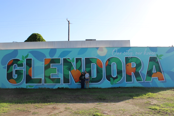 Our favorite stop of the trip: the famous Glendora sign.