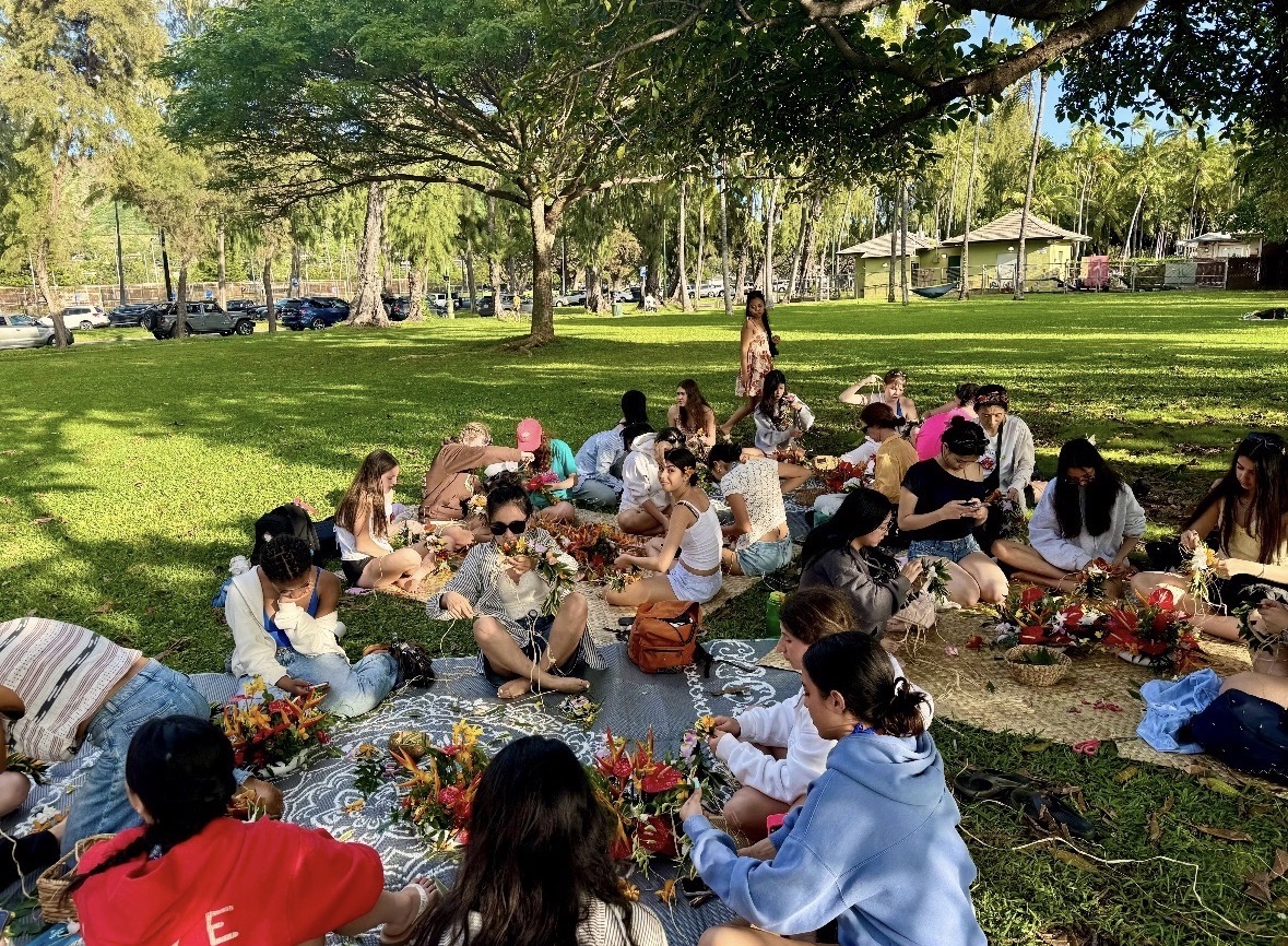 Students enjoy bonding with each other in Hawaii.