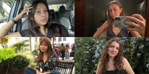 A first glimpse at the 2026-2027 editorial board. (Rebecca L., Tekle S.-J., Kiki Y., Beatrice B.)
