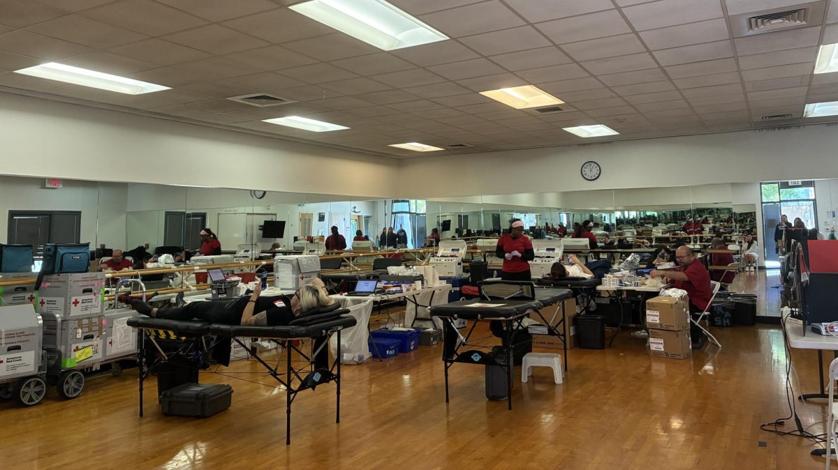 On April 28th, the American Red Cross transforms the Westridge Dance Studio into a blood donation center. 